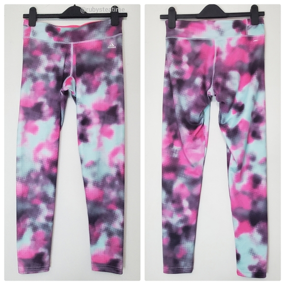 Adidas Climalite 27" Inseam Workout Legging, Ombre Tie Dye  Never, Worn No Tag - Picture 2 of 7
